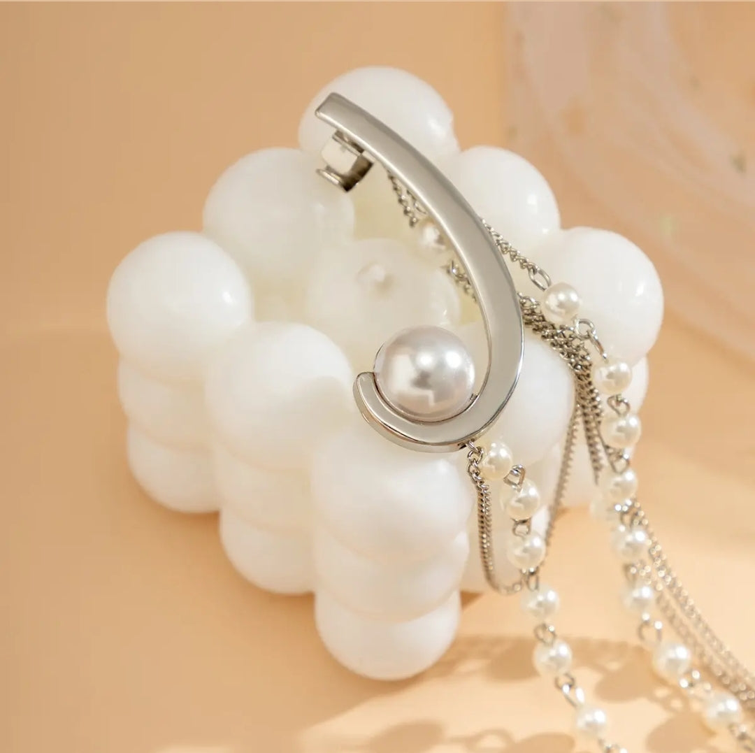 Silver Pearl Ear Cuf