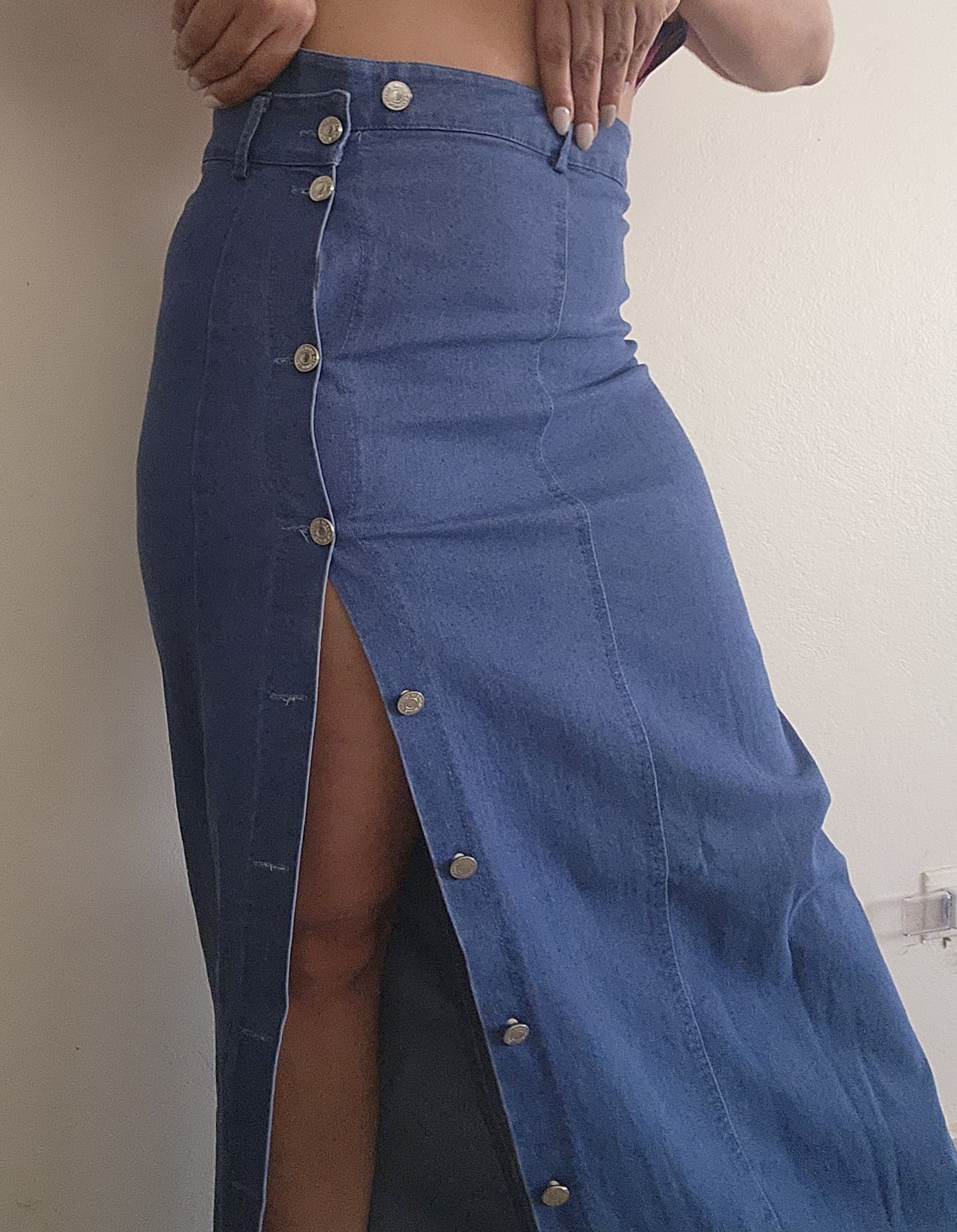 Bottom Down Denim Skirt